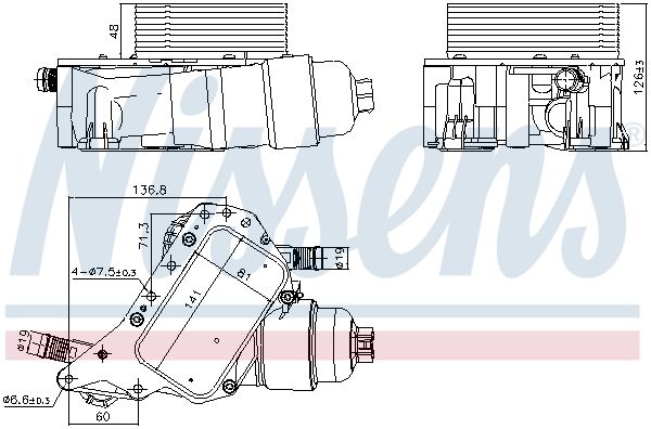 NISSENS 91339 Oil Cooler, engine oil