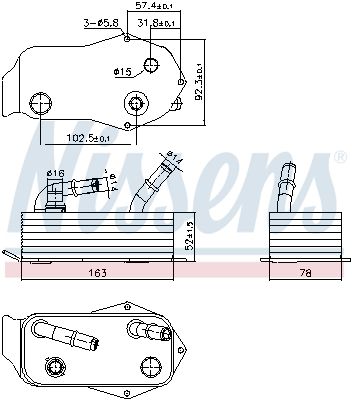 NISSENS 91353 Oil Cooler, automatic transmission