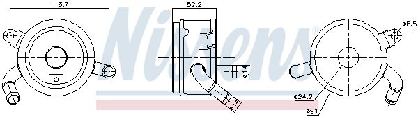 NISSENS 91365 Oil Cooler, engine oil