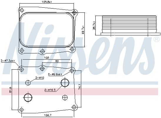 NISSENS 91377 Oil Cooler, engine oil