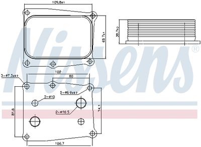 Oil Cooler, engine oil NISSENS 91377