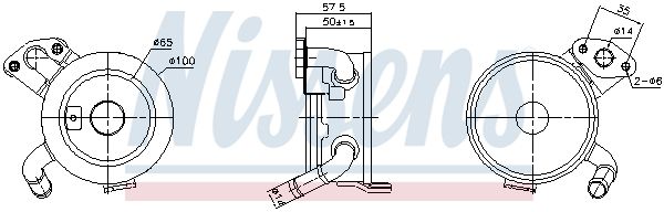 NISSENS 91379 Oil Cooler, engine oil