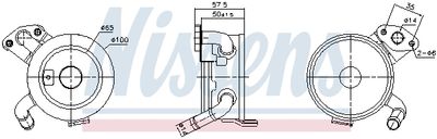 Oil Cooler, engine oil NISSENS 91379