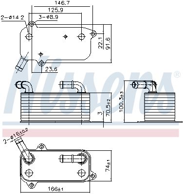 Oil Cooler, automatic transmission NISSENS 91389