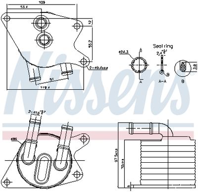 Oil Cooler, automatic transmission NISSENS 91398