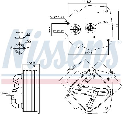 NISSENS 91418 Oil Cooler, engine oil
