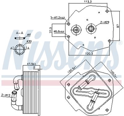 Oil Cooler, engine oil NISSENS 91418