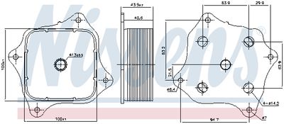 Oil Cooler, engine oil NISSENS 91421