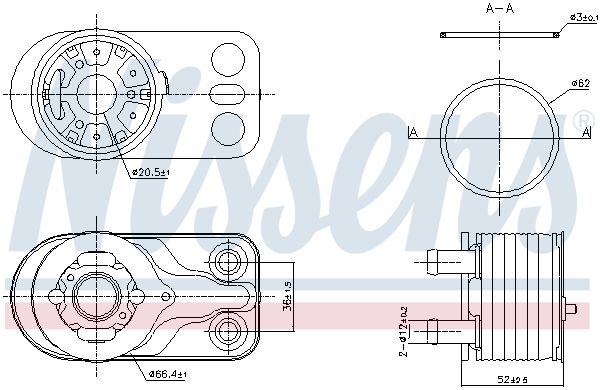 NISSENS 91422 Oil Cooler, engine oil