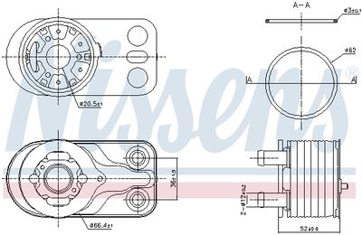Oil Cooler, engine oil NISSENS 91422