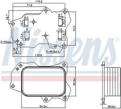 Oil Cooler, engine oil NISSENS 91426