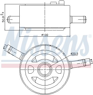 Oil Cooler, engine oil NISSENS 91435