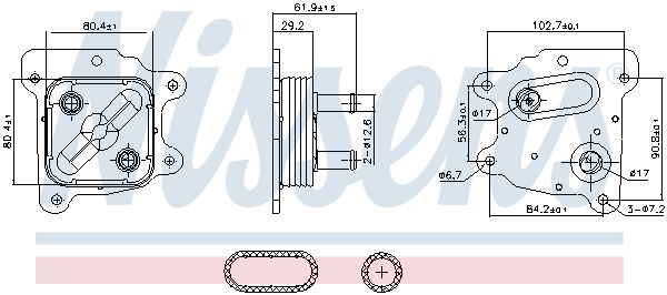 NISSENS 91436 Oil Cooler, engine oil