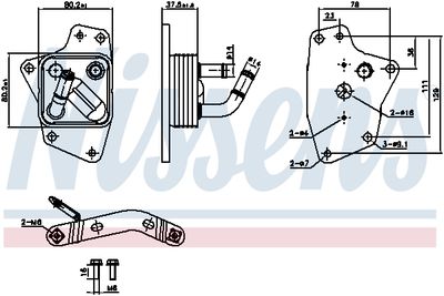 Oil Cooler, engine oil NISSENS 91444