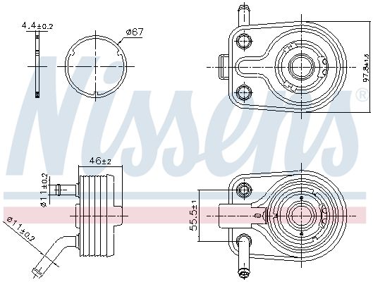 NISSENS 91447 Oil Cooler, engine oil