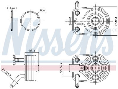 Oil Cooler, engine oil NISSENS 91447