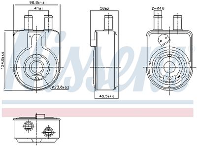 Oil Cooler, engine oil NISSENS 91448