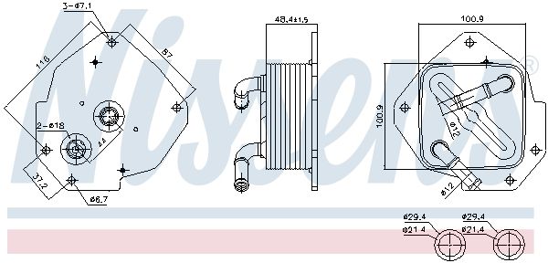 NISSENS 91456 Oil Cooler, engine oil