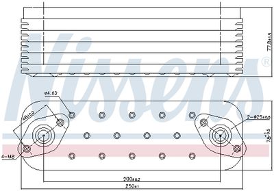 Oil Cooler, engine oil NISSENS 91465