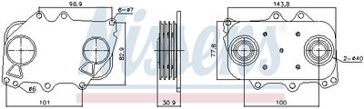 Oil Cooler, engine oil NISSENS 91466