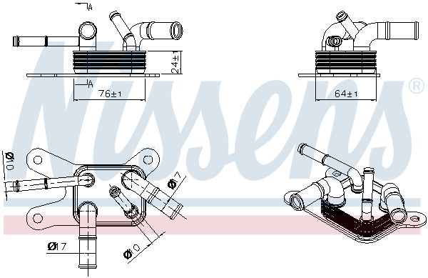 NISSENS 91529 Oil Cooler, automatic transmission