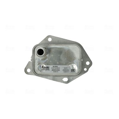NISSENS 91592 Oil Cooler, engine oil