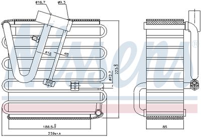 Evaporator, air conditioning NISSENS 92022