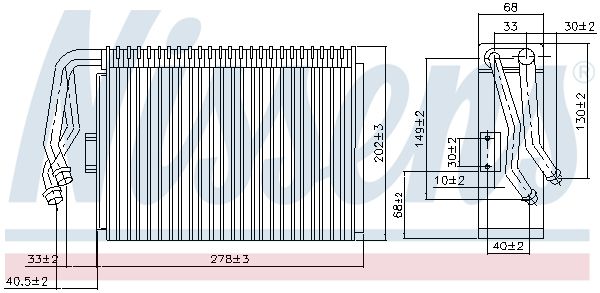 NISSENS 92097 Evaporator, air conditioning