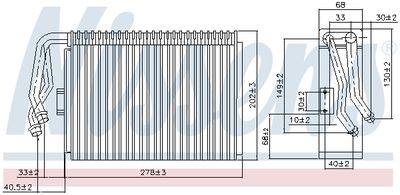 Evaporator, air conditioning NISSENS 92097