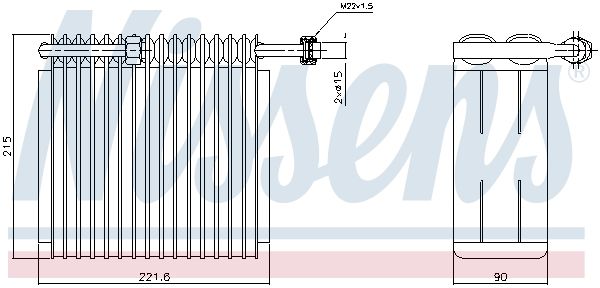 NISSENS 92199 Evaporator, air conditioning