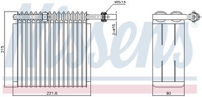 Evaporator, air conditioning NISSENS 92199