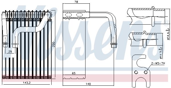 NISSENS 92237 Evaporator, air conditioning