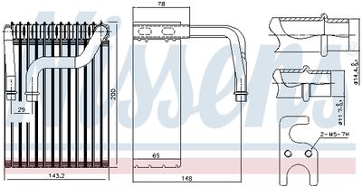 Evaporator, air conditioning NISSENS 92237