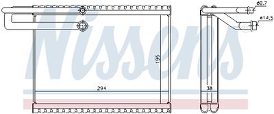 Evaporator, air conditioning NISSENS 92323