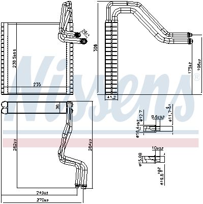 NISSENS 92372 Evaporator, air conditioning