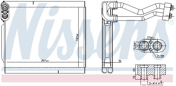 NISSENS 92380 Evaporator, air conditioning