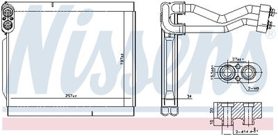 Evaporator, air conditioning NISSENS 92380