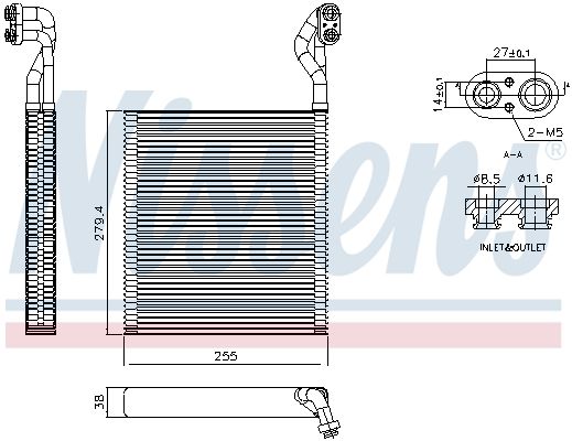 NISSENS 92413 Evaporator, air conditioning