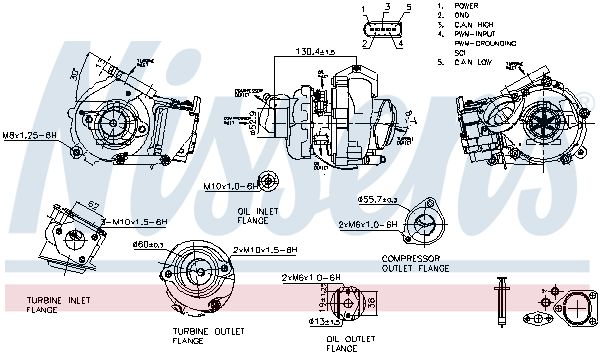 NISSENS 93502 Charger, charging (supercharged/turbocharged)