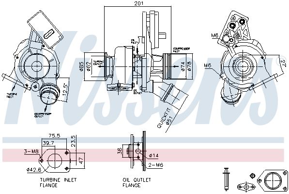 NISSENS 93519 Charger, charging (supercharged/turbocharged)