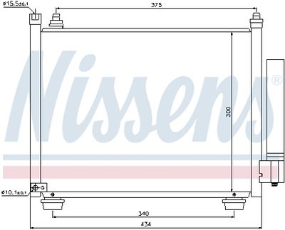 Condenser, air conditioning NISSENS 940092