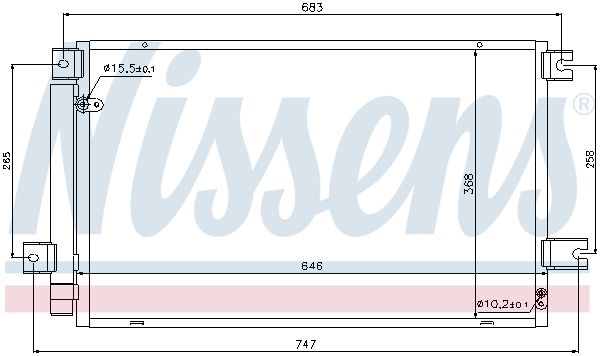 NISSENS 940102 Condenser, air conditioning
