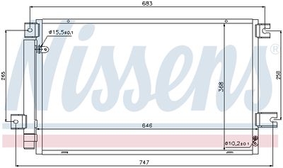 Condenser, air conditioning NISSENS 940102