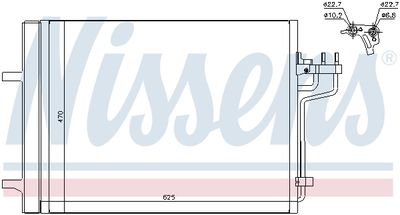 Condenser, air conditioning NISSENS 940223