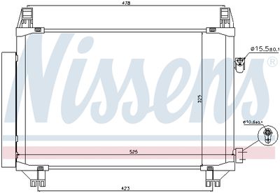 Condenser, air conditioning NISSENS 940271