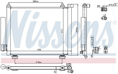 Condenser, air conditioning NISSENS 940315