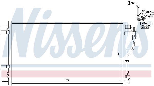 NISSENS 940383 Condenser, air conditioning