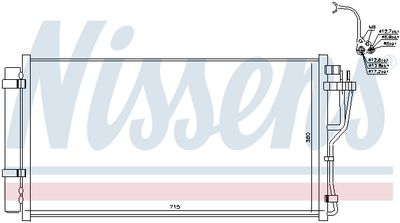 Condenser, air conditioning NISSENS 940383