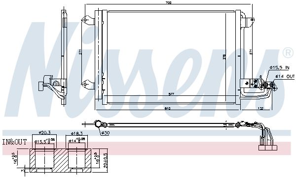 NISSENS 940674 Condenser, air conditioning