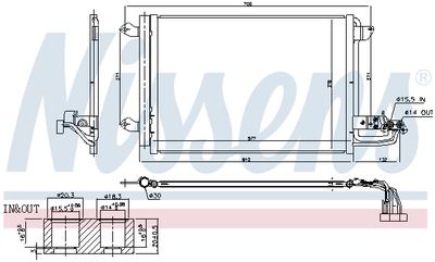 Condenser, air conditioning NISSENS 940674